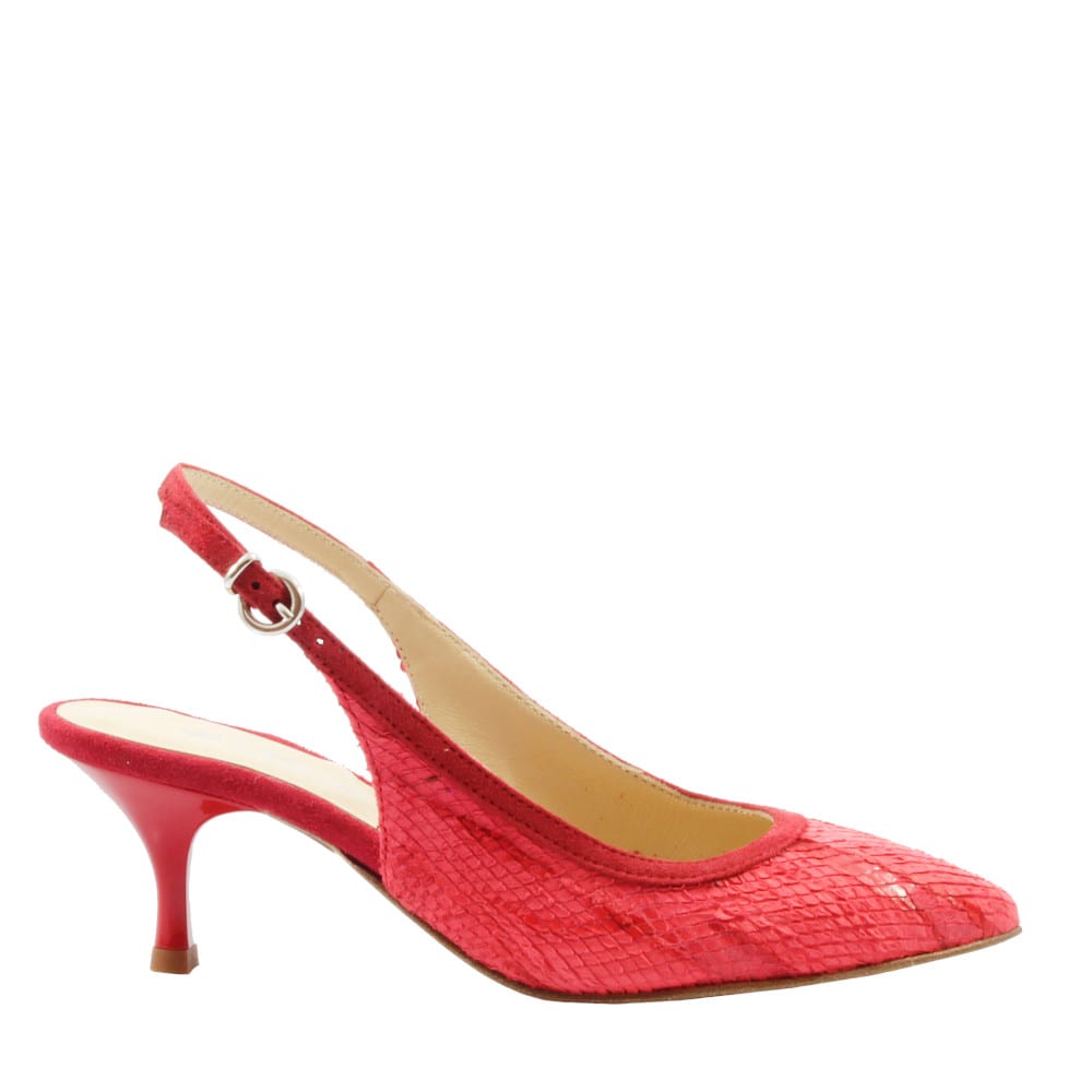 AMELIE-slingbak-chanel-vista-laterale-singola-rettile-rosso