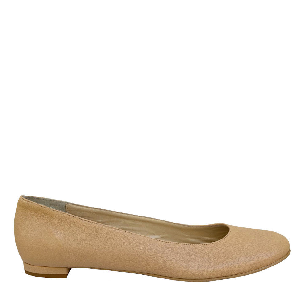 CAMILLE -ballerine-vista-laterale-singola-nappa-sabbia