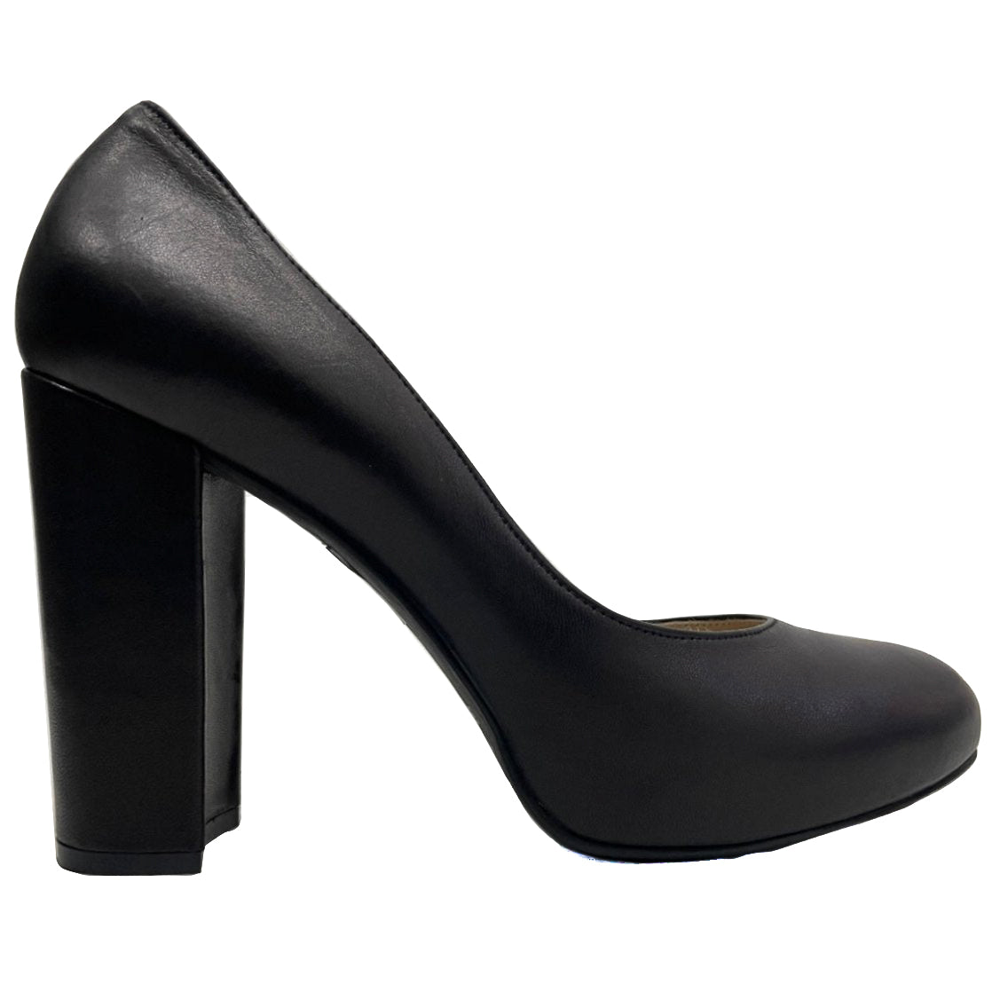 ZURINE-decollete-punta-tonda-vista-laterale-singola-nappa-nera