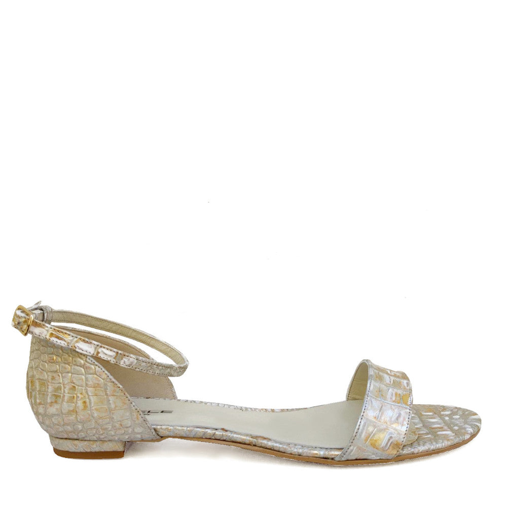 LOANA-sandalo-basso-vista-laterale-singola-cocco-platino