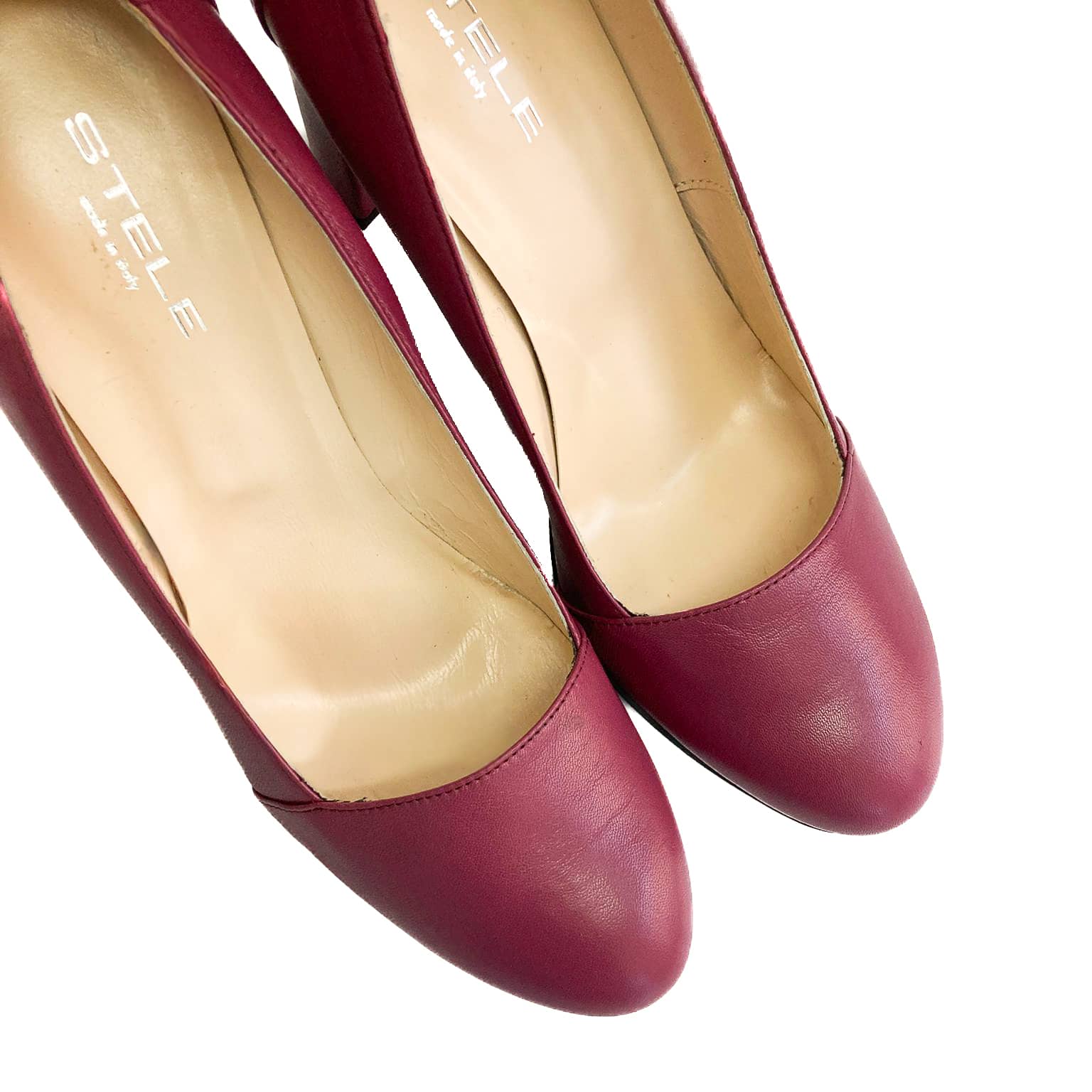 GALATIVI-decollete-punta-tonda-vista-punta-paio-nappa-prugna