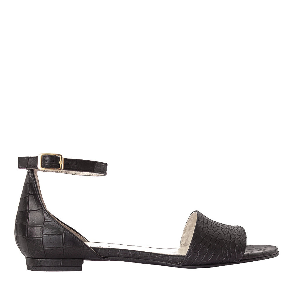 BENEDICTE-sandalo-vista-laterale-singolo-vitello-cocco-nero