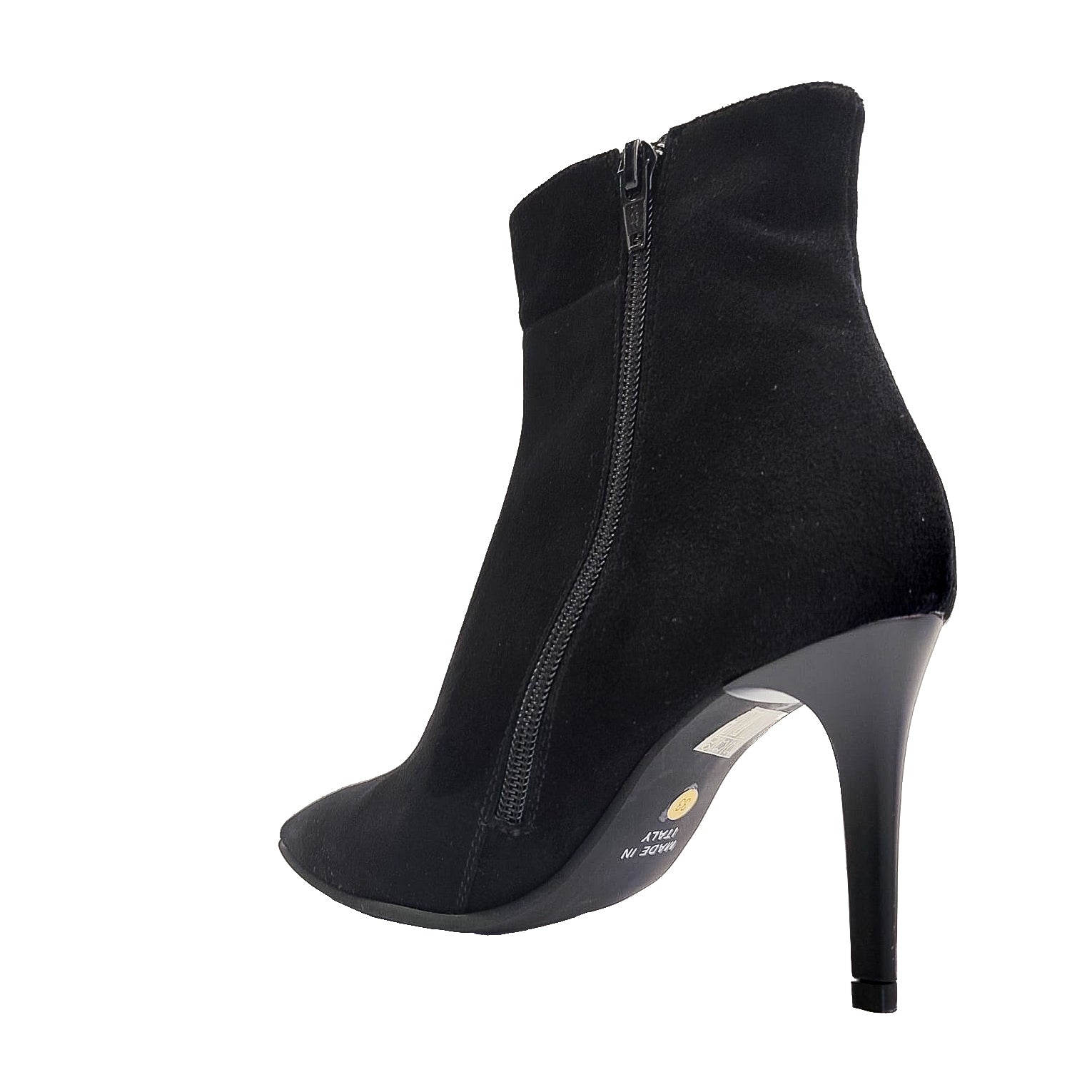 GRACIA-stivaletto-tronchetto-vista-tallone-singola-camoscio-nero