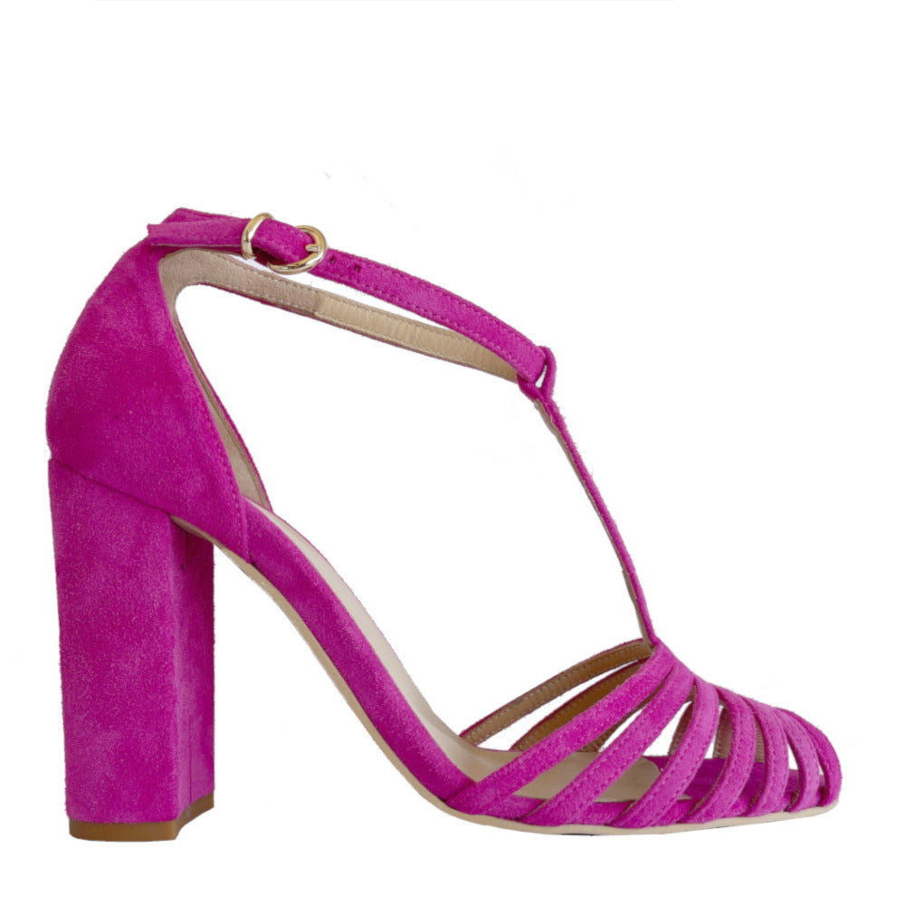 NAHIA-sandalo-vista-laterale-singola-camoscio-fucsia-made-in-italy