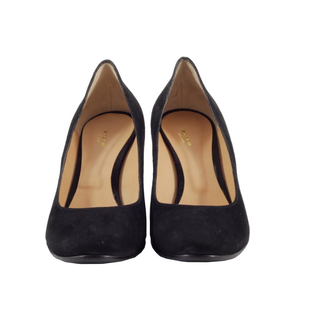 MASSINE-decollete-vista-punta-davanti-paio-camoscio-nero-made-in-italy