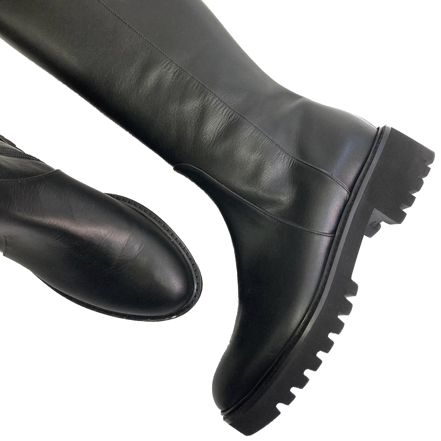 VANILLE-stivale-vista-fondo-carrarmato-vitello-nero