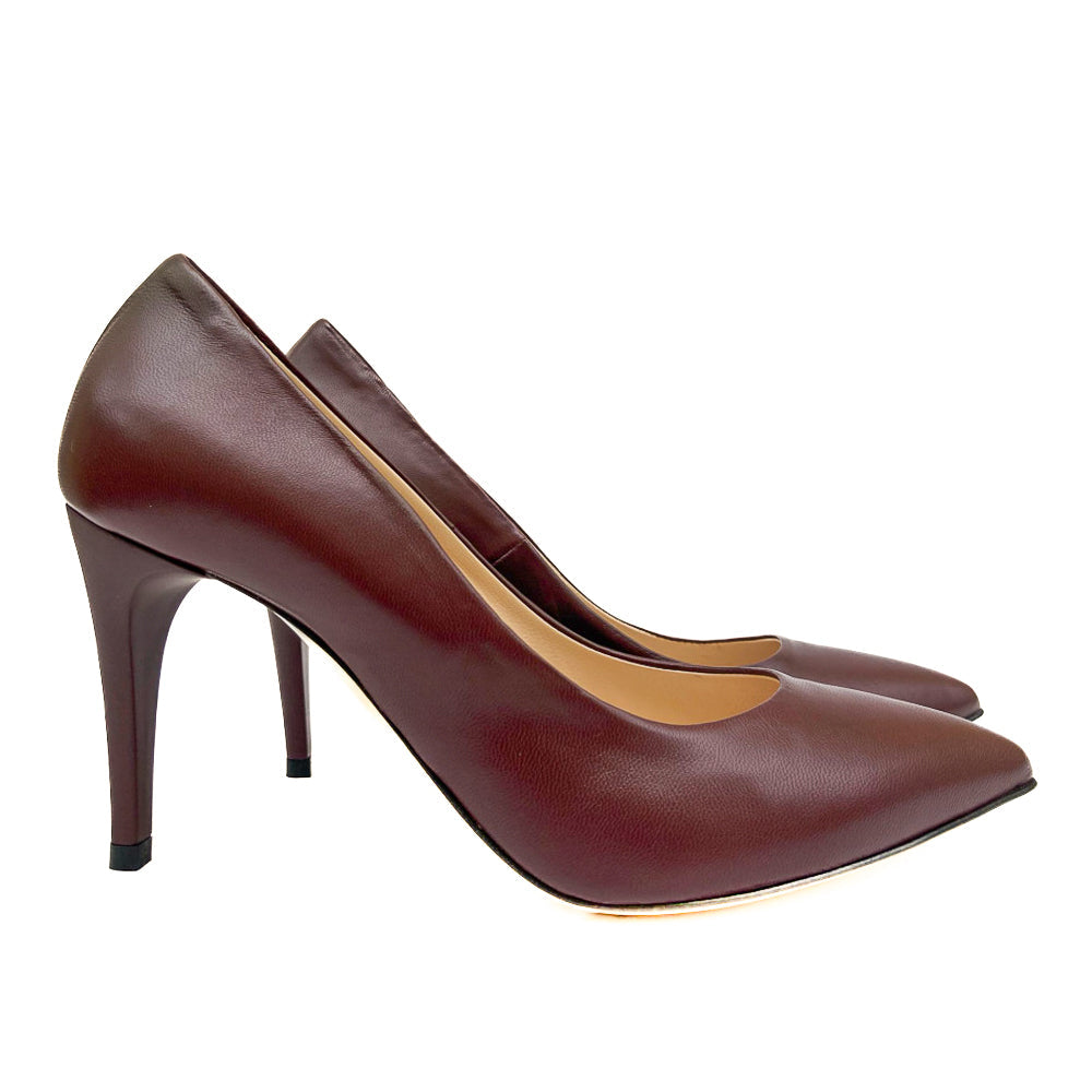 LETY-decollete-vista-laterale-paio-nappa-bordeaux-scuro-tacco-9