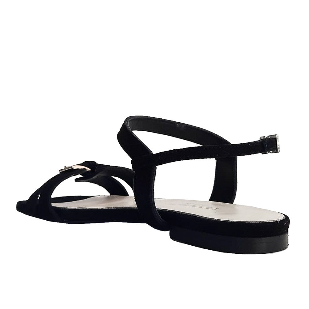 MILOS-sandalo-basso-vista-tallone-singola-camoscio-nero