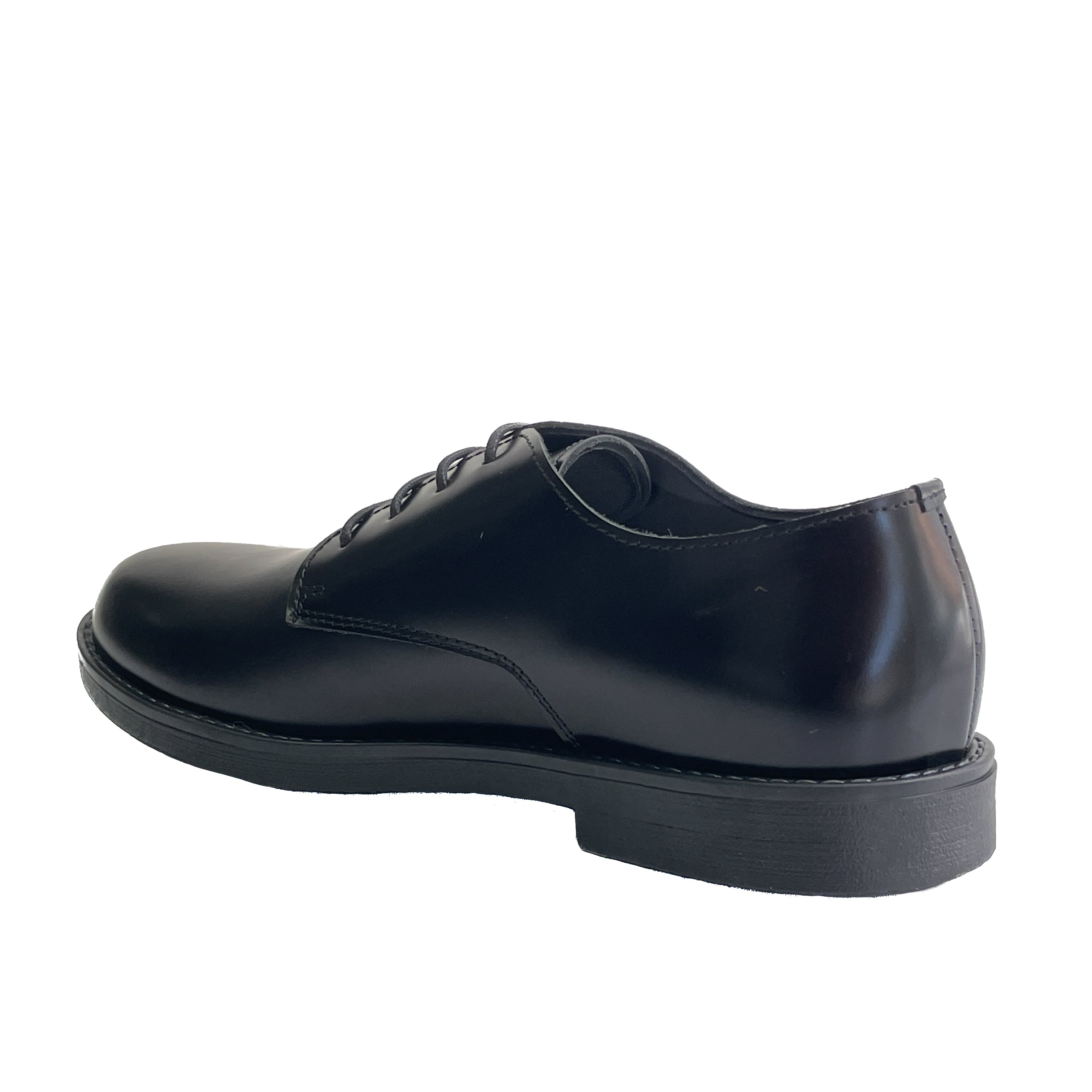 MARINWOOD-scarpa-derby-vista-tallone-singola-vitello-abrasivato-nero