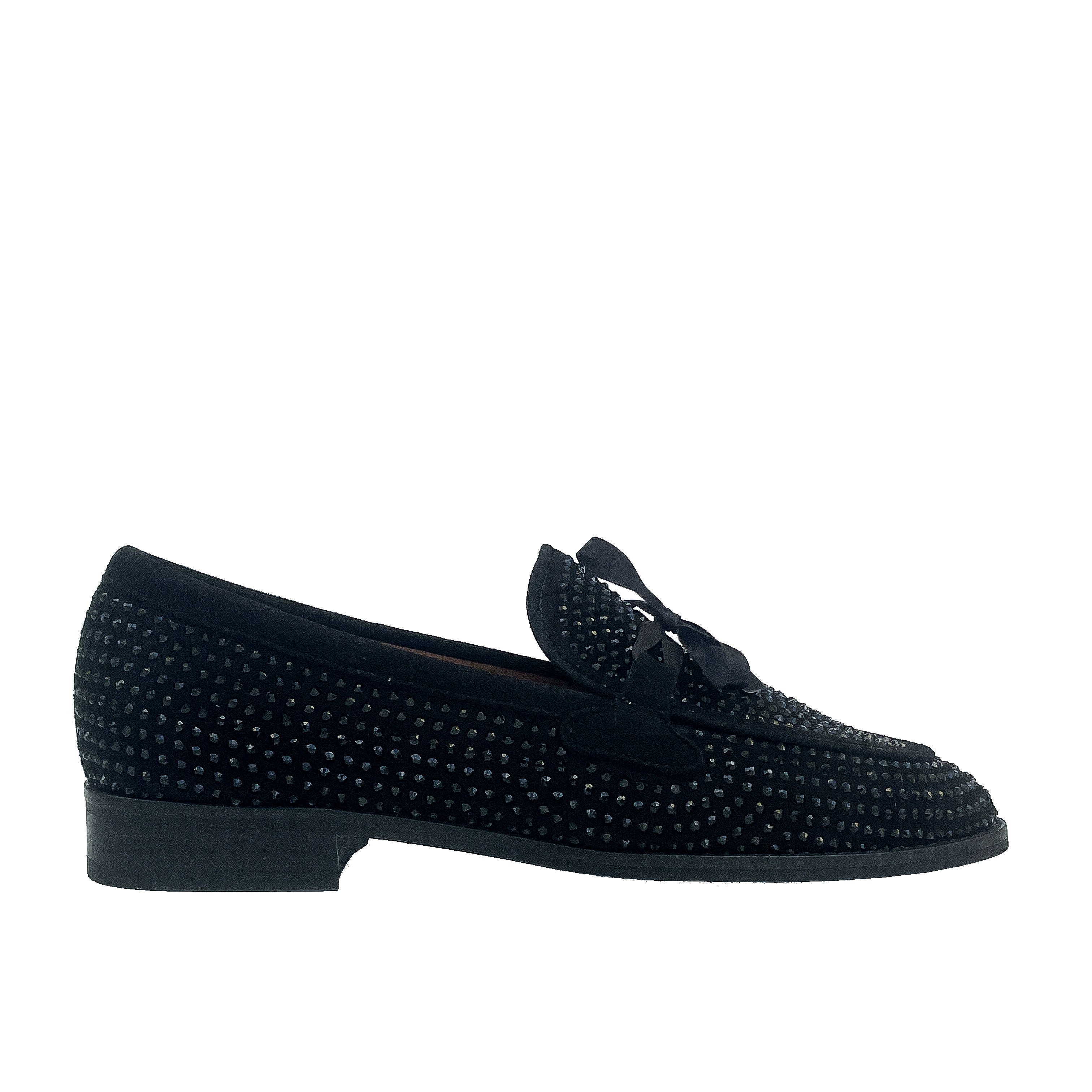 concordia-camoscio-Nero-Strass-neri-pelle-vista-laterale