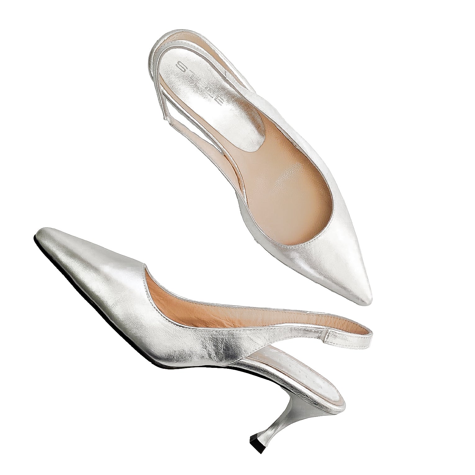 AGOSTINA-slingback-chanel-vista-punta-e-laterale-sopra-paio-laminato-platino