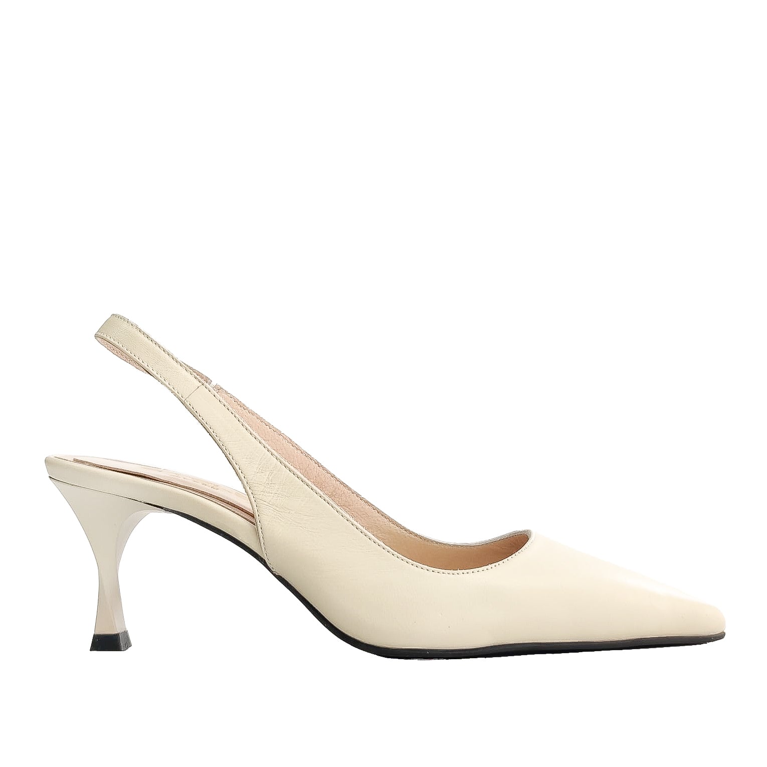 AGOSTINA-slingback-chanel-vista-laterale-singola-nappa-panna