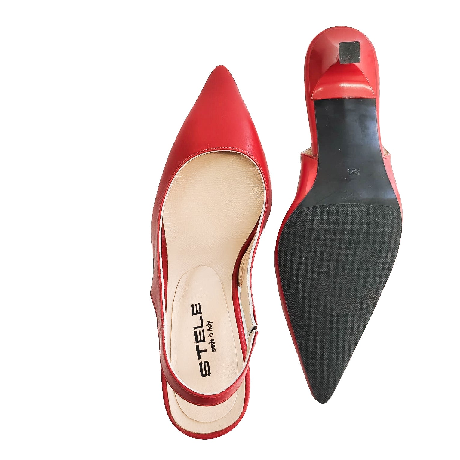 AGOSTINA-slingback-chanel-vista-sotto-fondo-paio-nappa-rossa