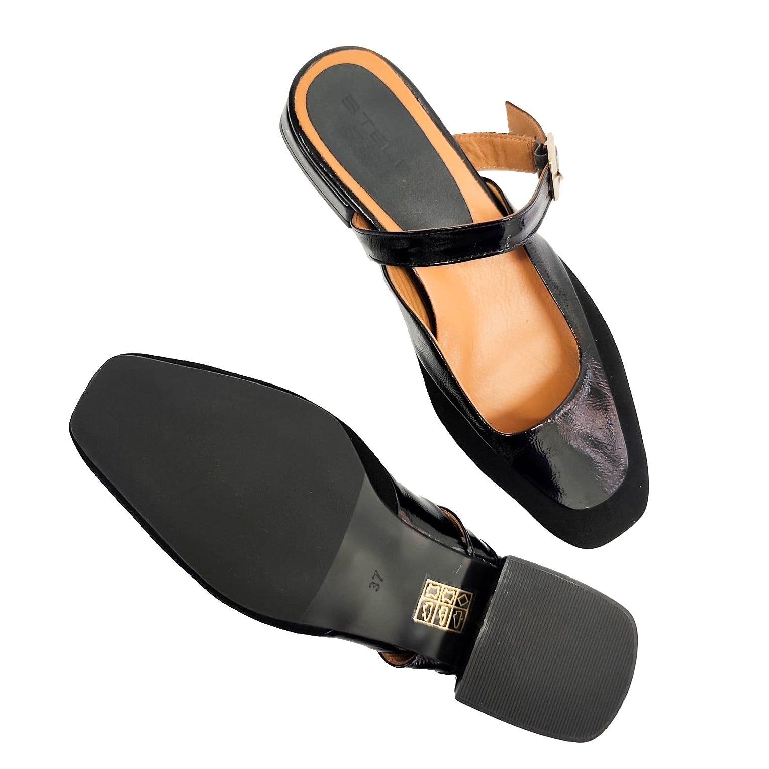 ALINA-sabot-vista-fondo-gommina-camoscio-vernice-nera