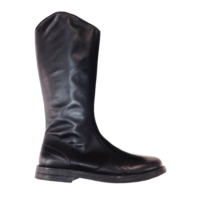 INOCENCIA-stivale-vista-laterale-singolo-vitello-nero