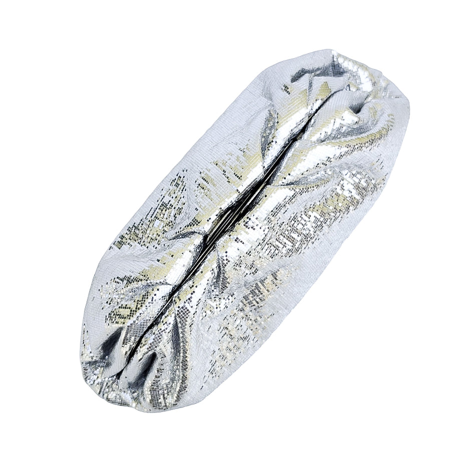 AURORA-BAG-pochette-vista-sopra-chiusa-tessuto-lurex-argento