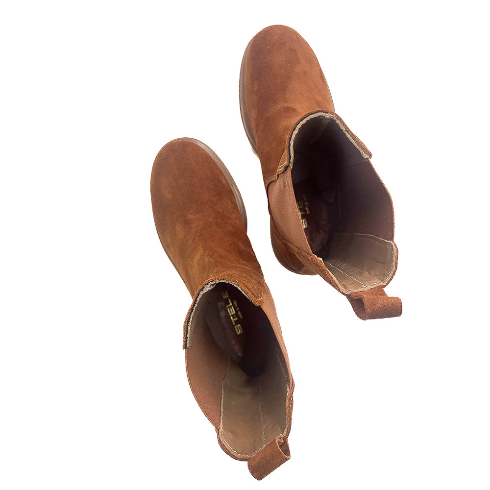 BARCELLONA-beatles-vista-punta-sopra-camoscio-cuoio