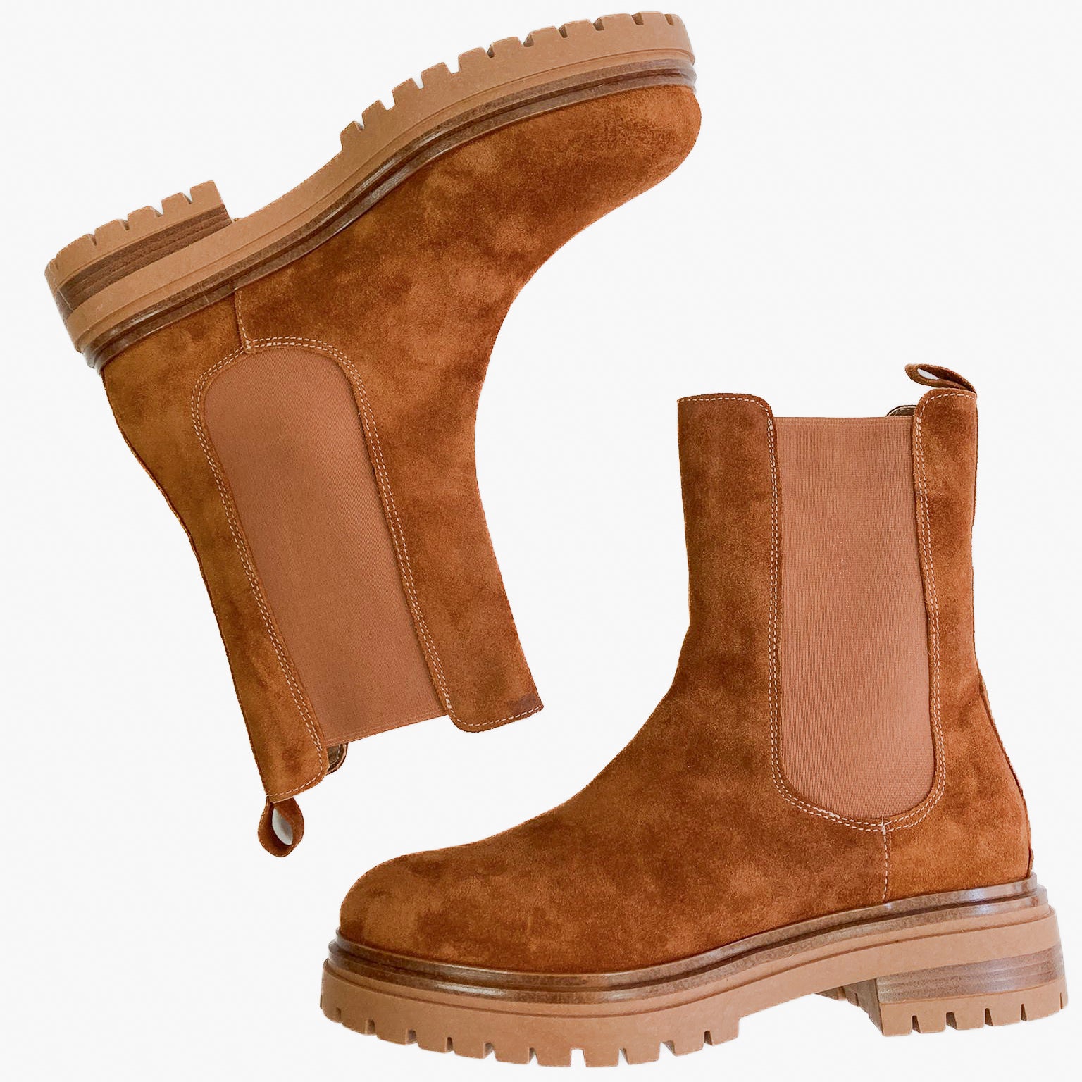 BARCELLONA-beatles-vista-sopra-elastici-camoscio-cuoio