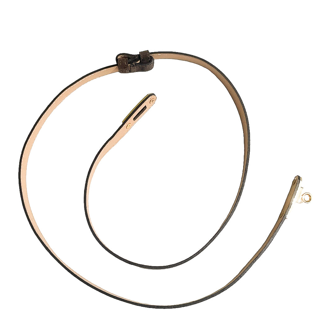 CASSANDRA-BELT-accessori-cinta-vista-sopra-lunga-arrotolata-camoscio-testa-di-moro