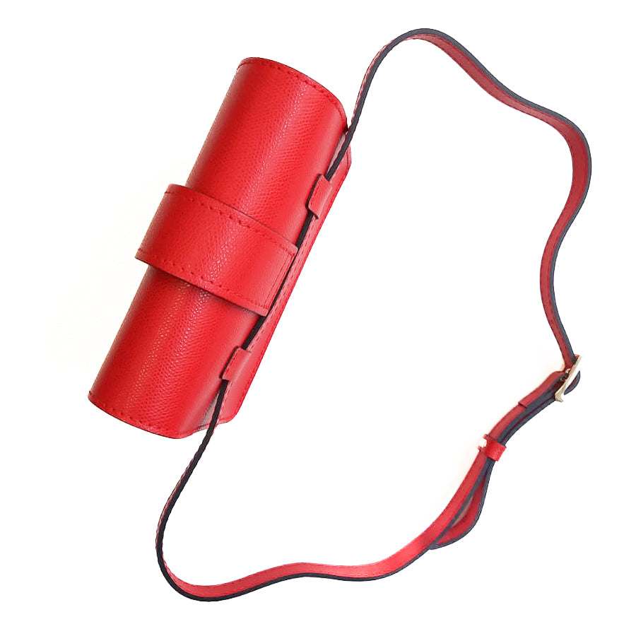 CREMONA-BAG-borsa-pochette-marsupio-vista-sopra-laterale-cinta-vitello-rosso