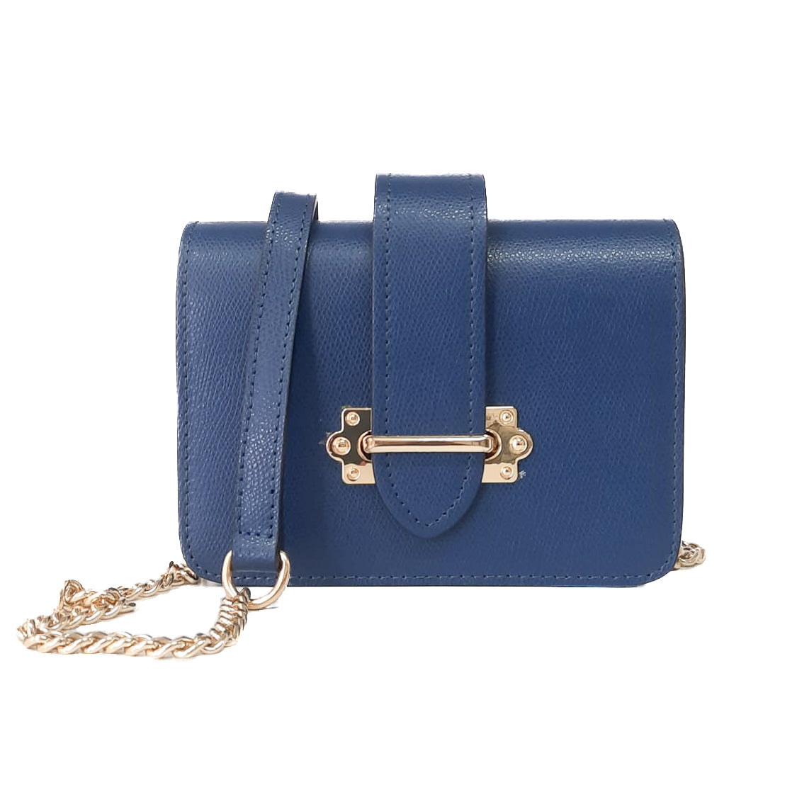 CREMONA-BAG-borsa-pochette-marsupio-vista-frontale-tracolla-vitello-blu