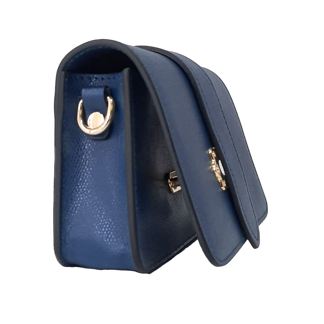 CREMONA-BAG-borsa-pochette-marsupio-vista-laterale-aperta-vitello-blu