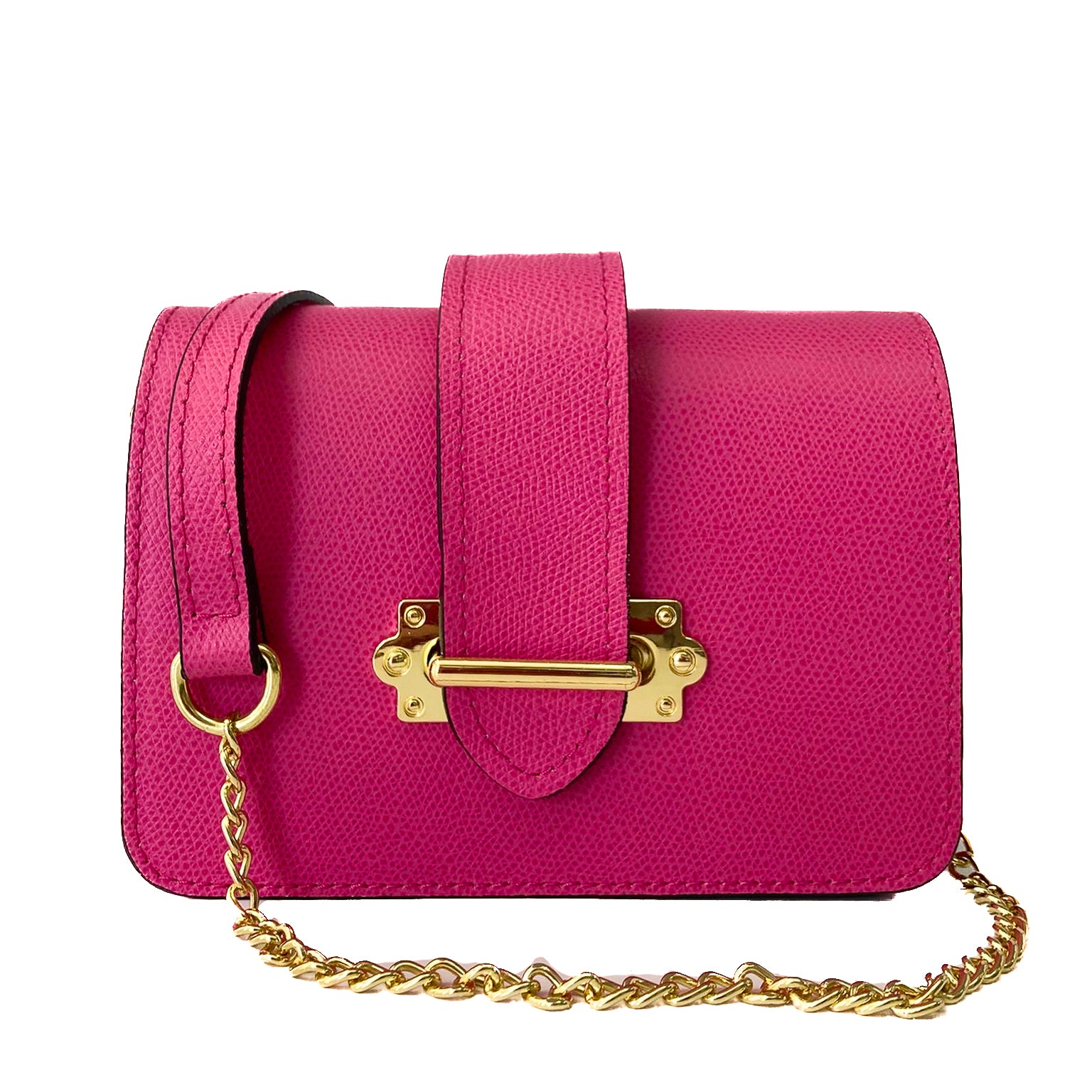 CREMONA-BAG-borsa-pochette-marsupio-vista-frontale-tracolla-vicina-vitello-fucsia