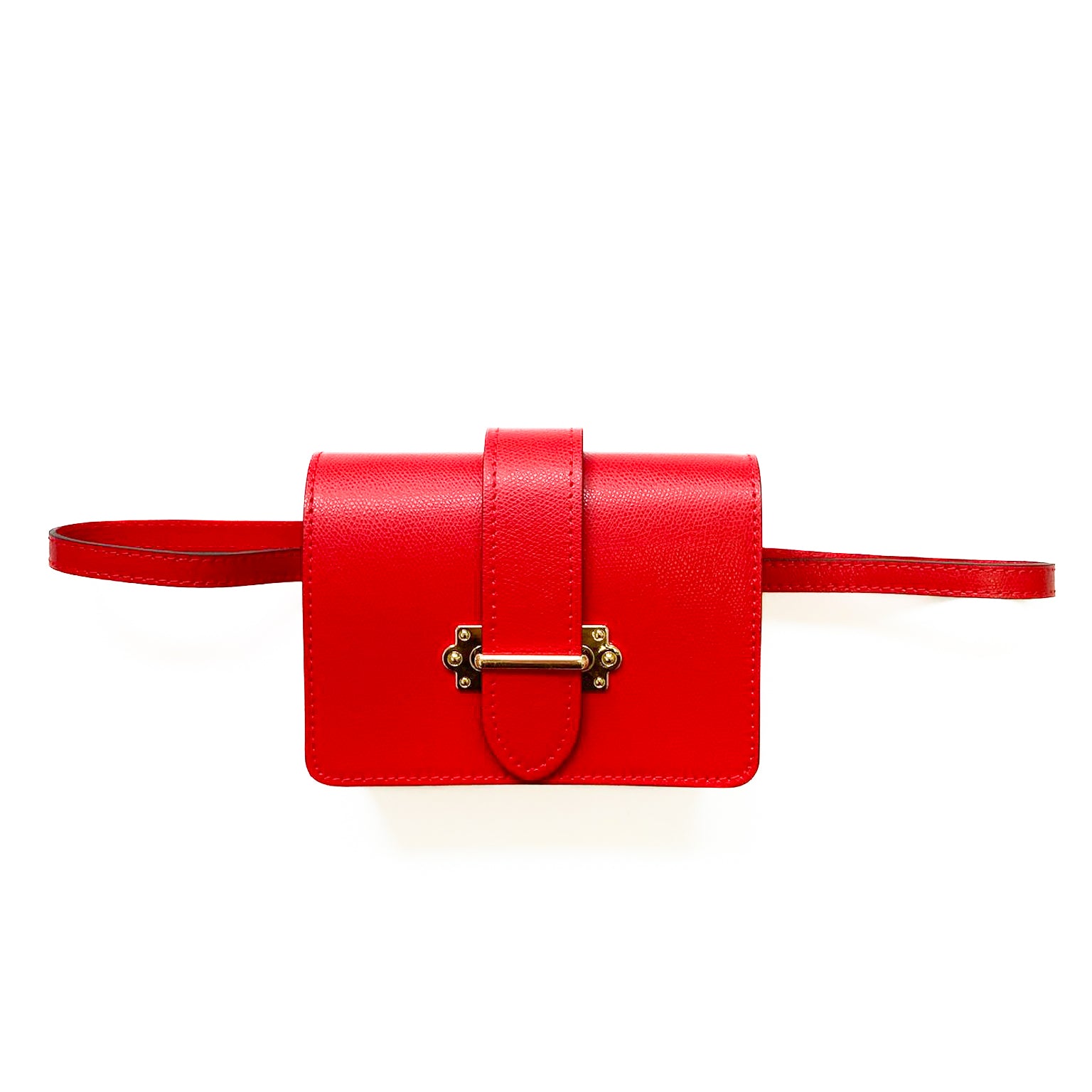 CREMONA-BAG-borsa-pochette-marsupio-vista-frontale-cinta-vitello-rosso