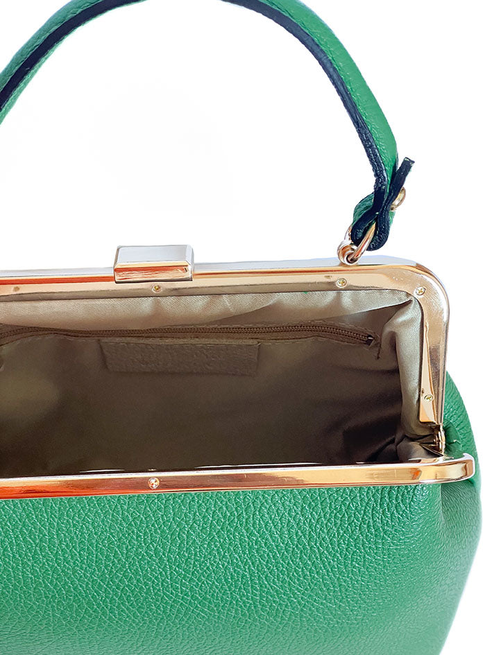 DIONEA-BAG-borse-vista-sopra-chiusura-aperta-vitello-verde
