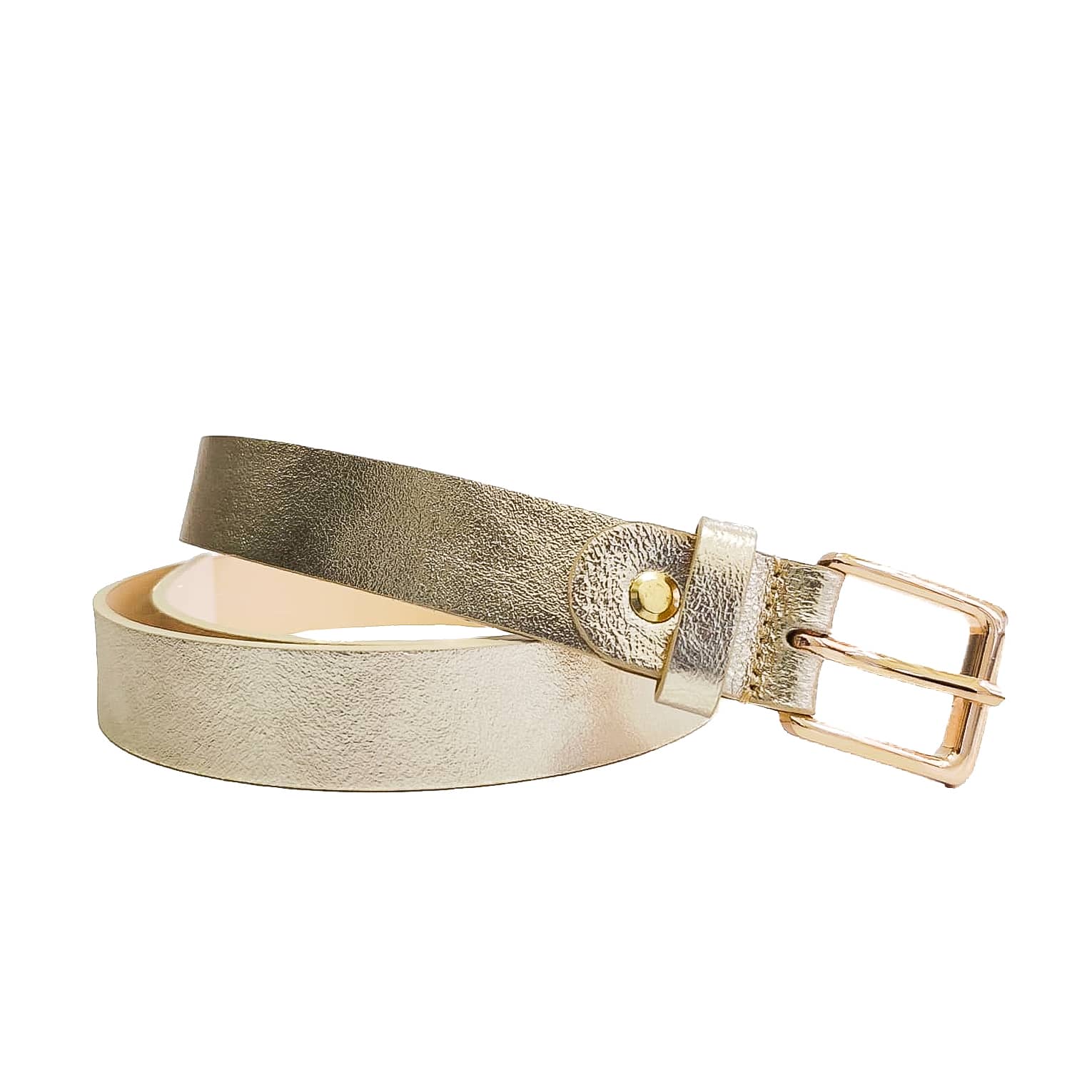 EMILIE-BELT-accessori-vista-frontale-fibbia-vitello-laminato-platino