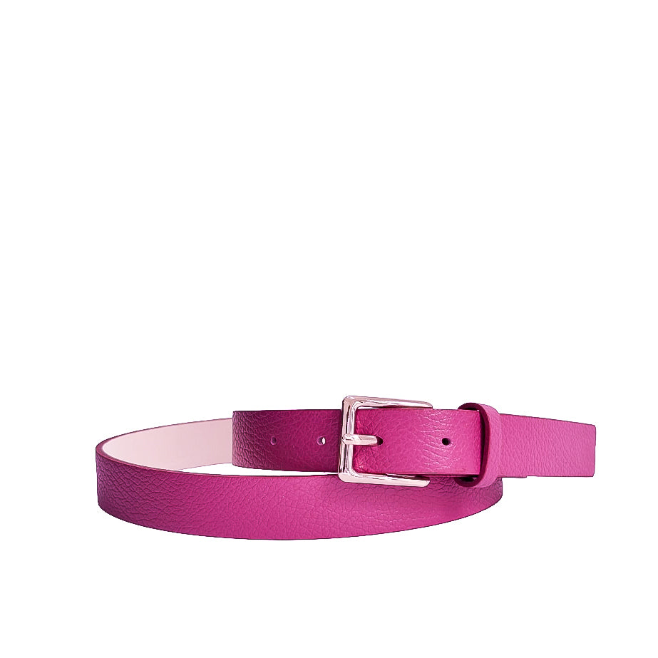 EMILIE-BELT-accessori-cinta-vista-frontale-diritta-arrvitello-fucsia
