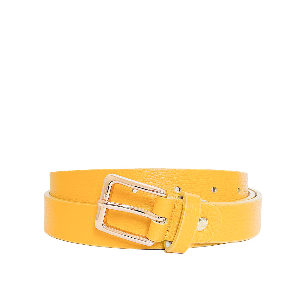 EMILIE-BELT-accessori-cinta-vista-frontale-arrotolata-vitello-giallo