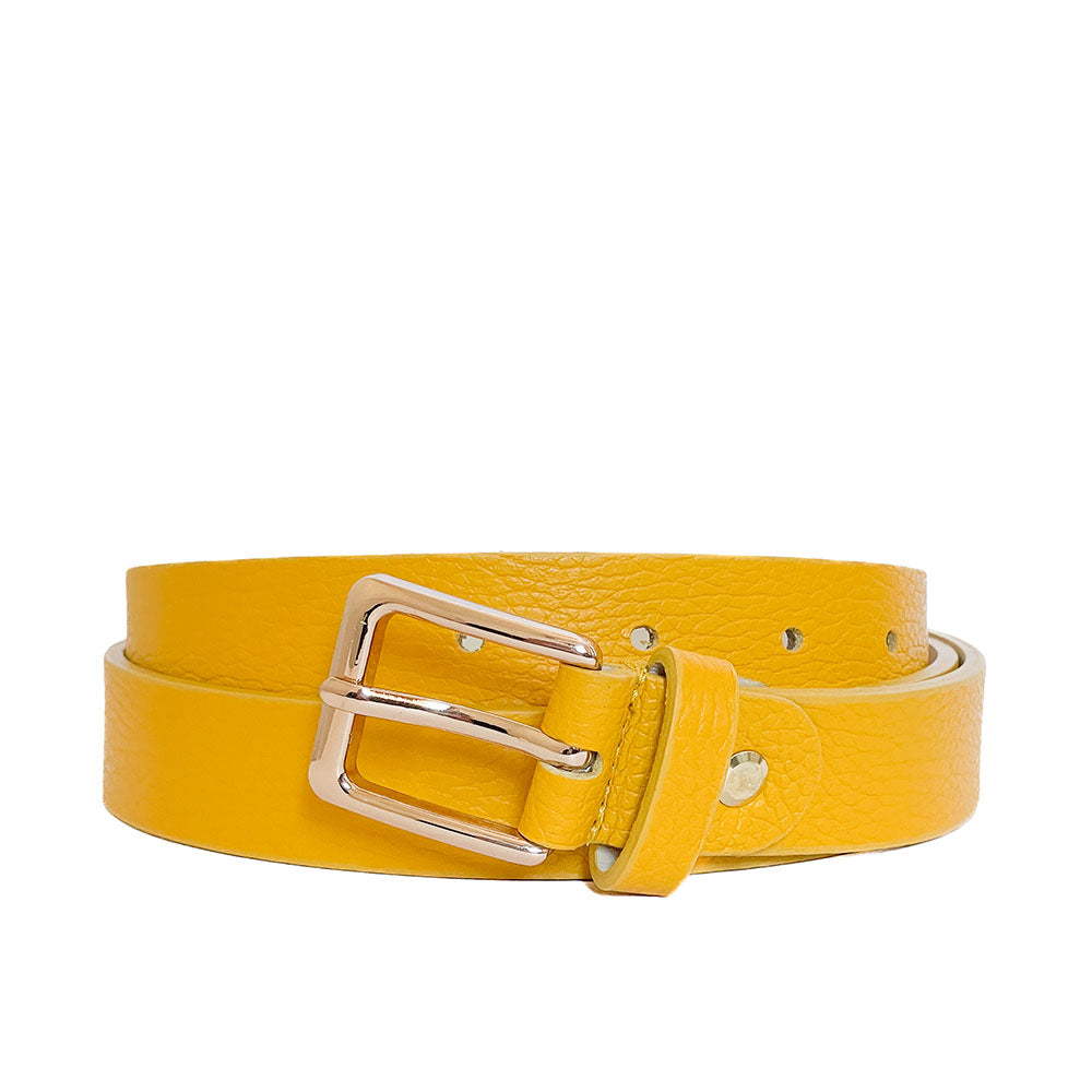 EMILIE-BELT-accessori-cinta-vista-frontale-vitello-giallo