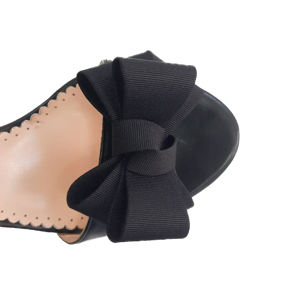 FIOCCO-DOPPIO-accessori-vista-indossato-sandalo-tessuto-nero