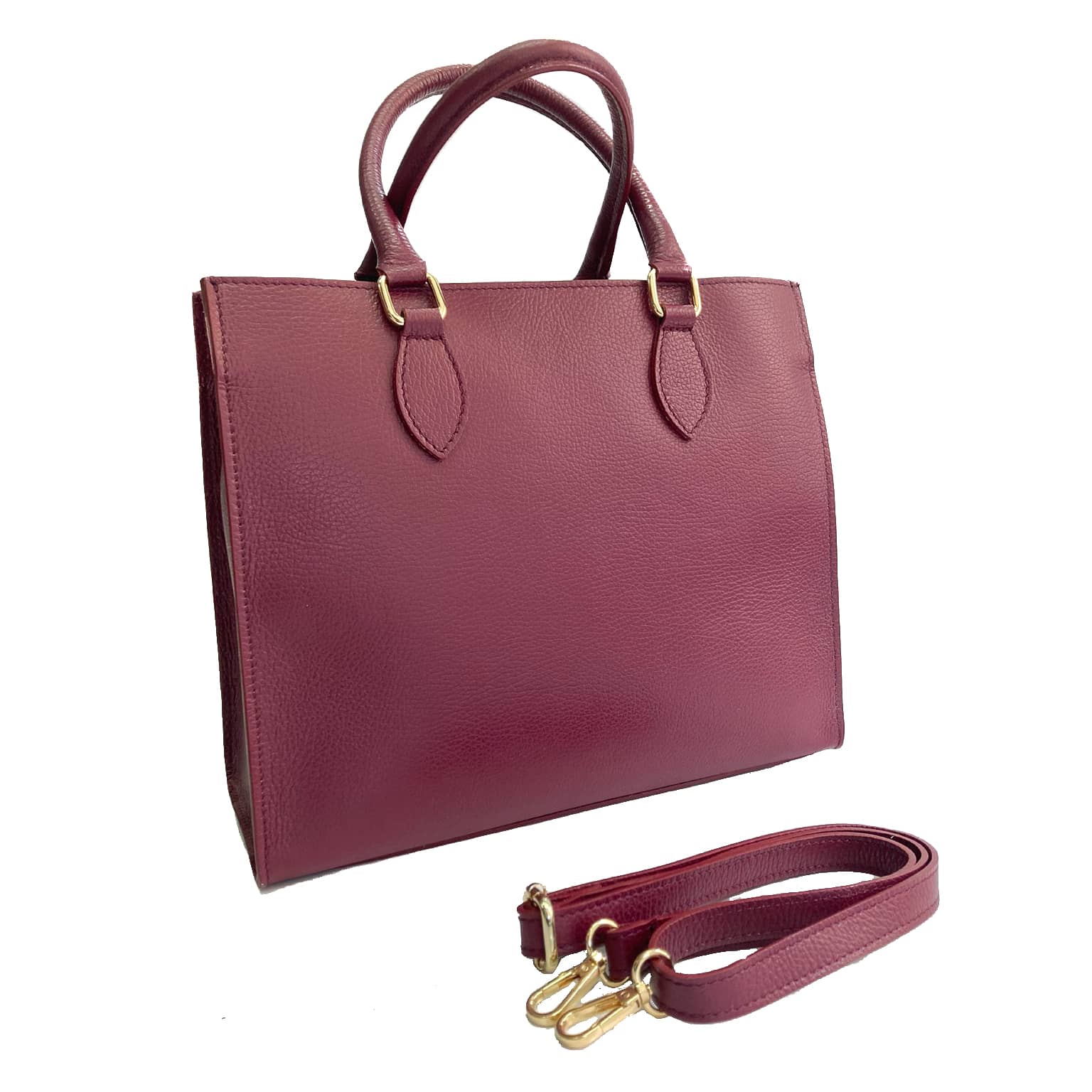 FRANCOFORTE-BAG-borse-vista-laterale-tracolla-fuori-vitello-bordeaux