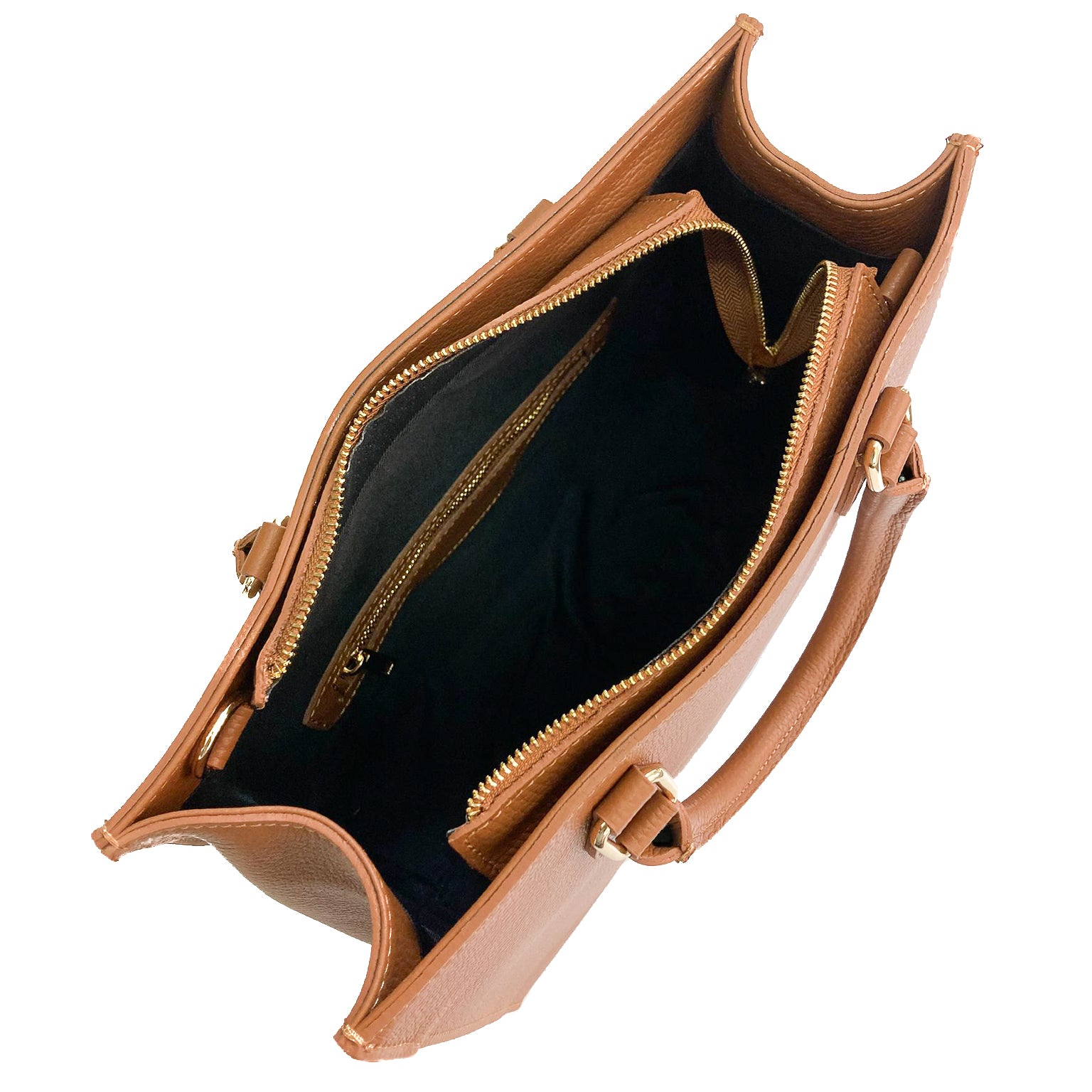 FRANCOFORTE-BAG-borse-vista-sopra-aperta-vitello-cuoio