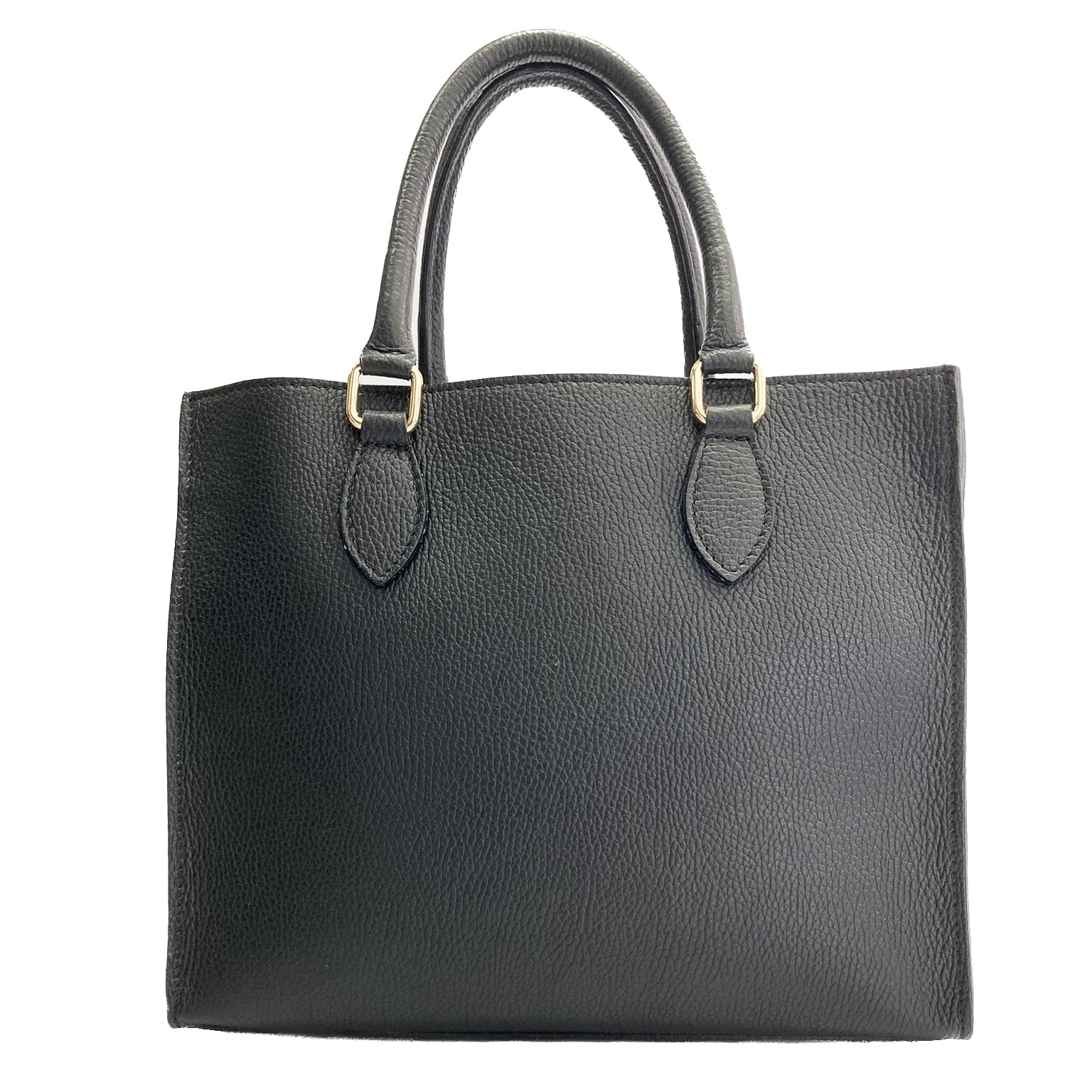 FRANCOFORTE-BAG-borse-vista-frontale-manici-vitello-nero