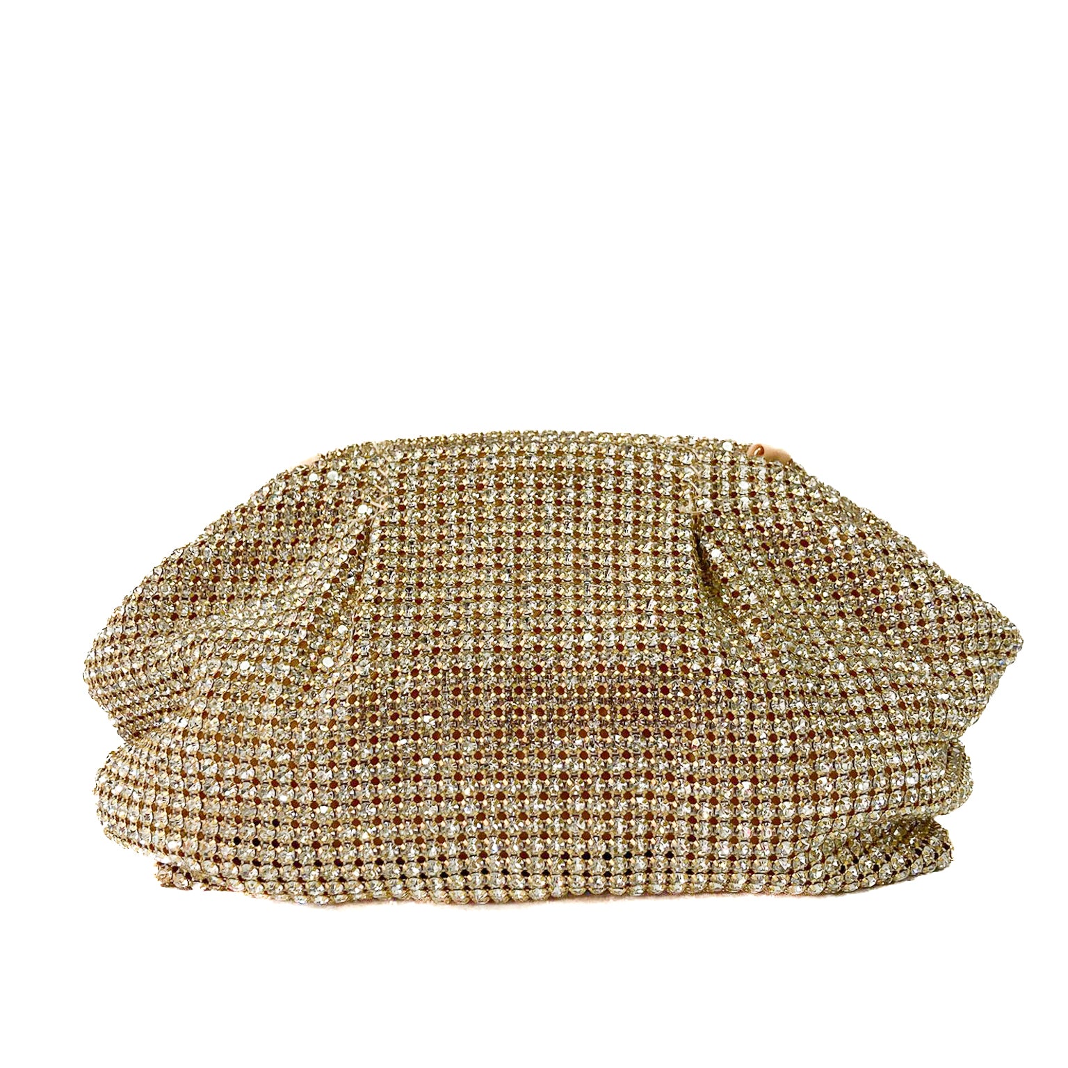 GORIZIA-BAG-borse-pochette-vista-frontale-tessuto-oro-strass-grandi-cristallo