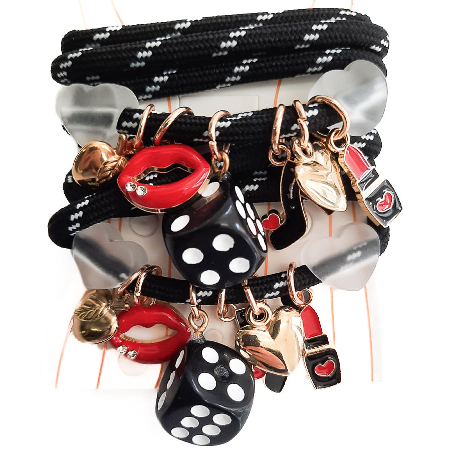 LACCI-CHARMS-accessori-vista-frontale-cotone-nero-charms