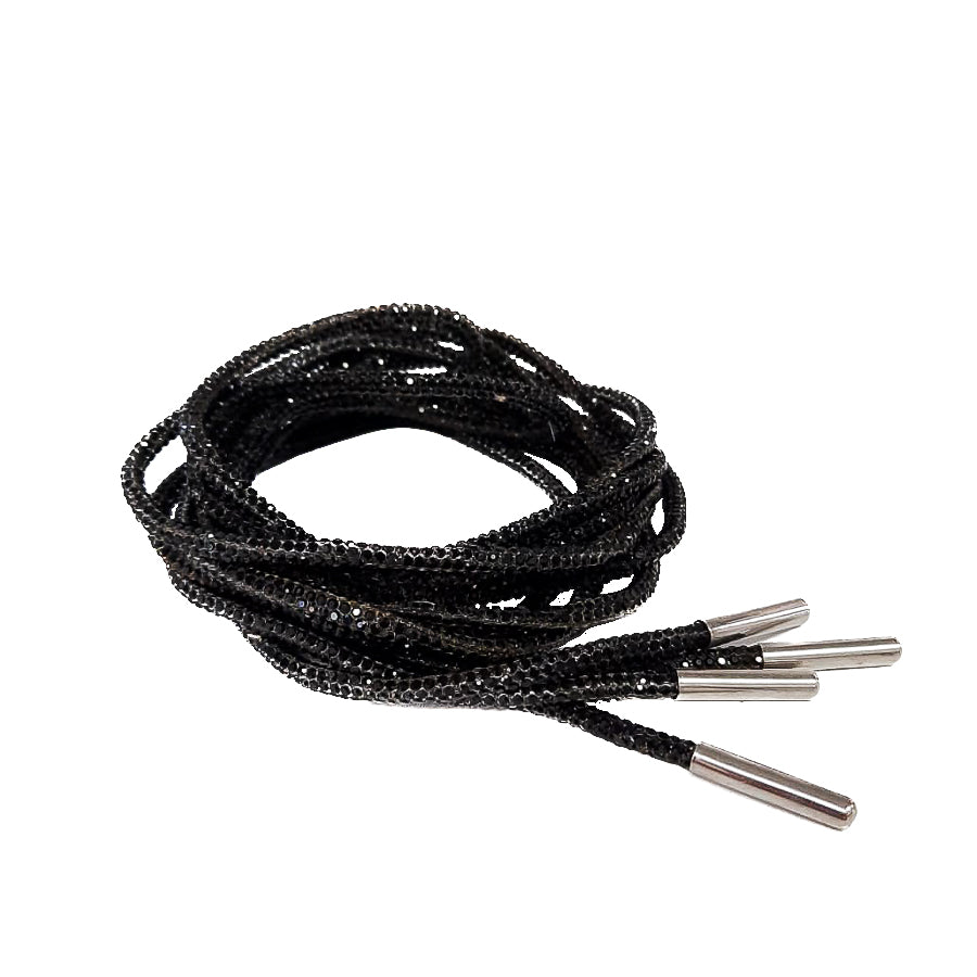 LACCI-STRASS-accessori-per-scarpe-vista-frontale-strass-nero