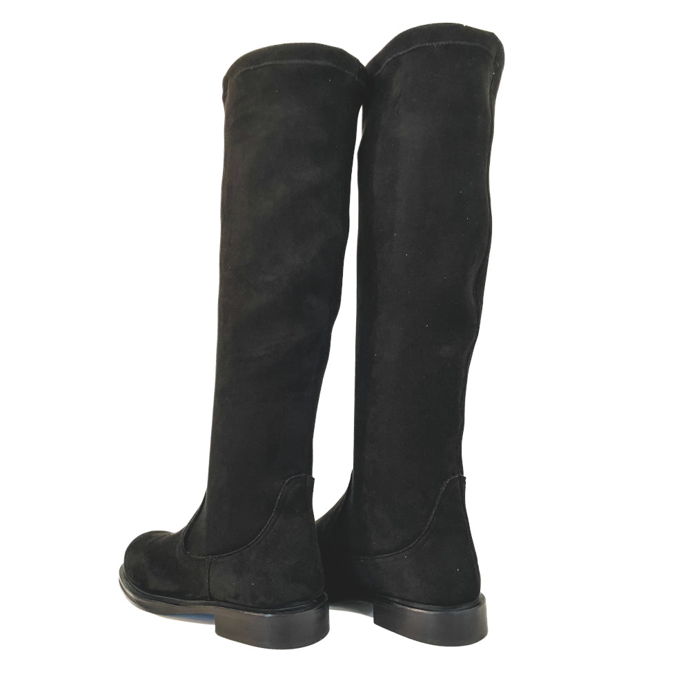 LEONORA-stivale-vista-tallone-paio-camoscio-stretch-nero