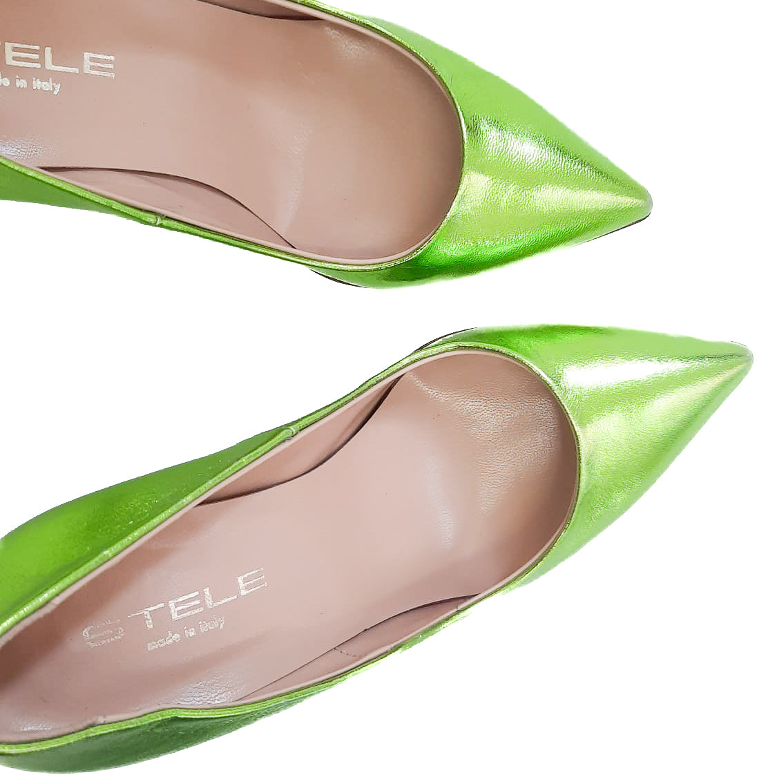 LETY-decollete-vista-punta-sopra-laminato-verde