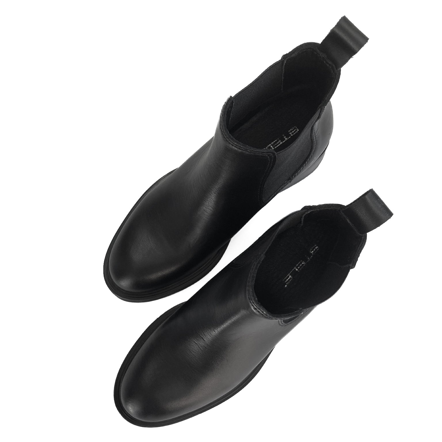 LIEGI-stivaletto-beatles-vista-punta-sopra-vitello-nero