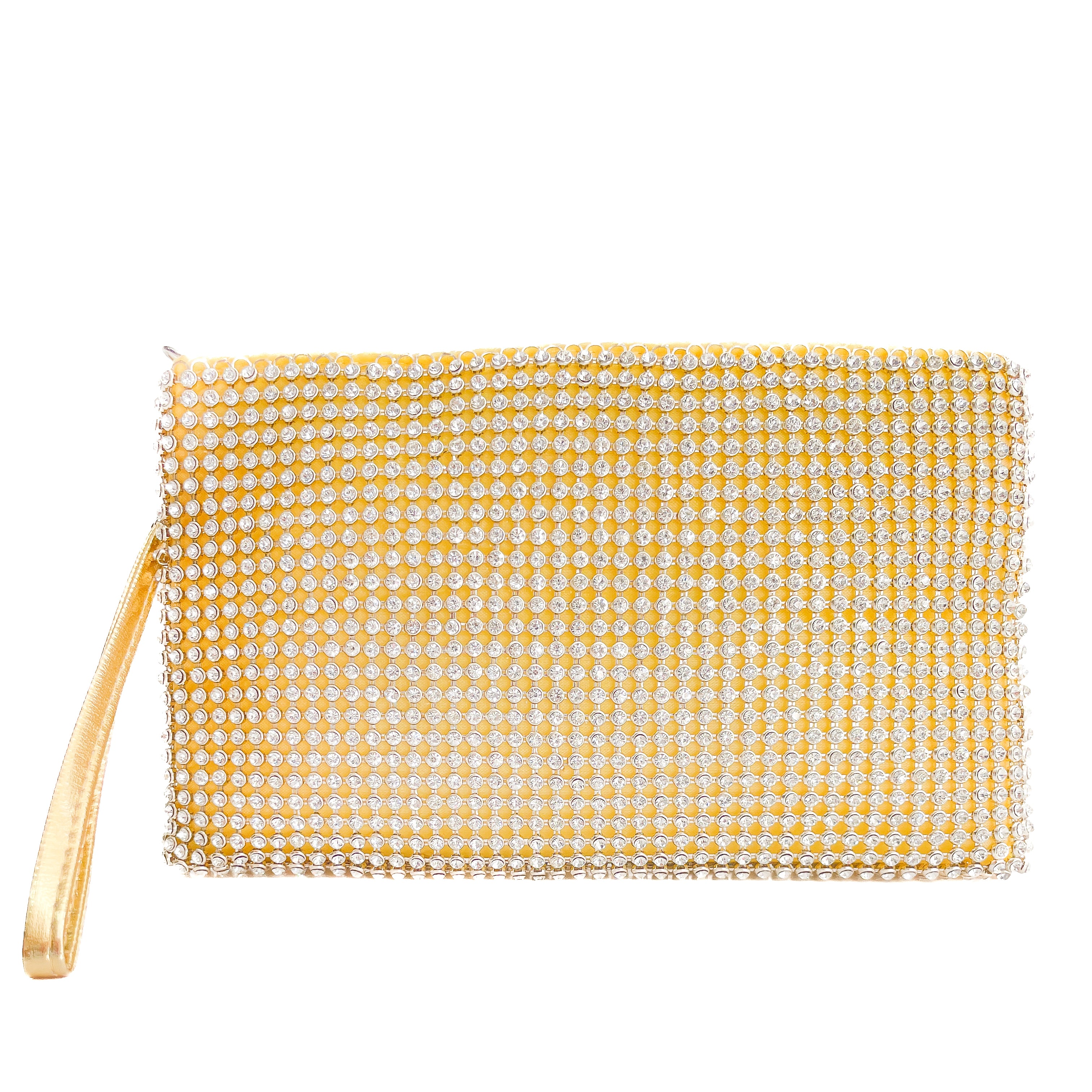 LINDA-BAG-pochette-vista-frontale-manichetto-tessuto-strass-oro