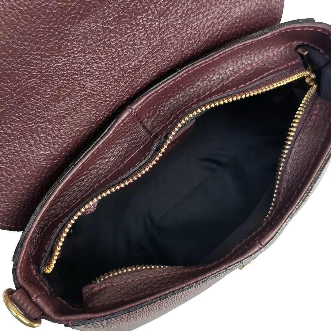 Livia Bag Vitello Bordeaux Scuro
