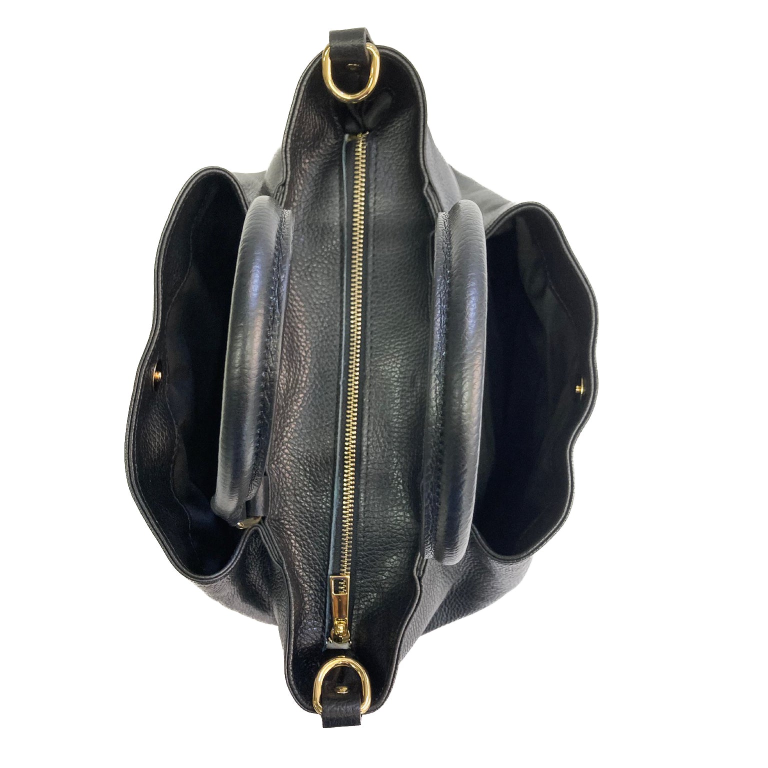 Maya-Bag-vitello-nero-da-sopra-pelle-con-due-tasconi-e-zip