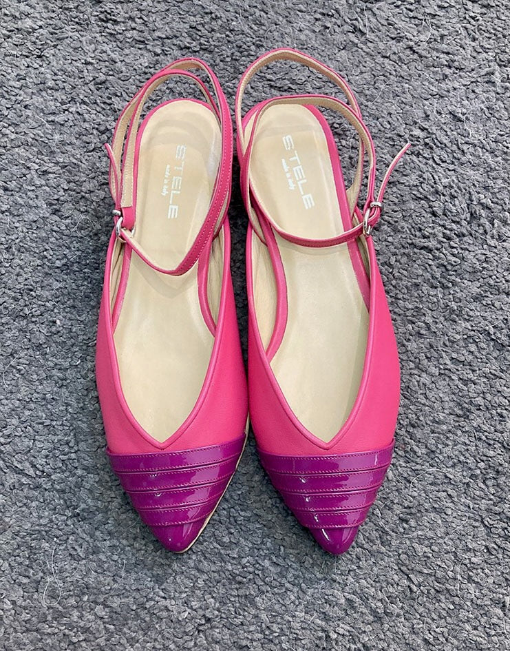 MEGAN-slingback-ballerina-vista-punta-tappetto-nappa-fucsia-vernice-viola