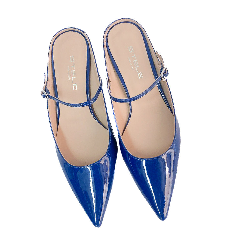 MIAMI-sabot-mules-vista-punta-sopra-vernice-bluette