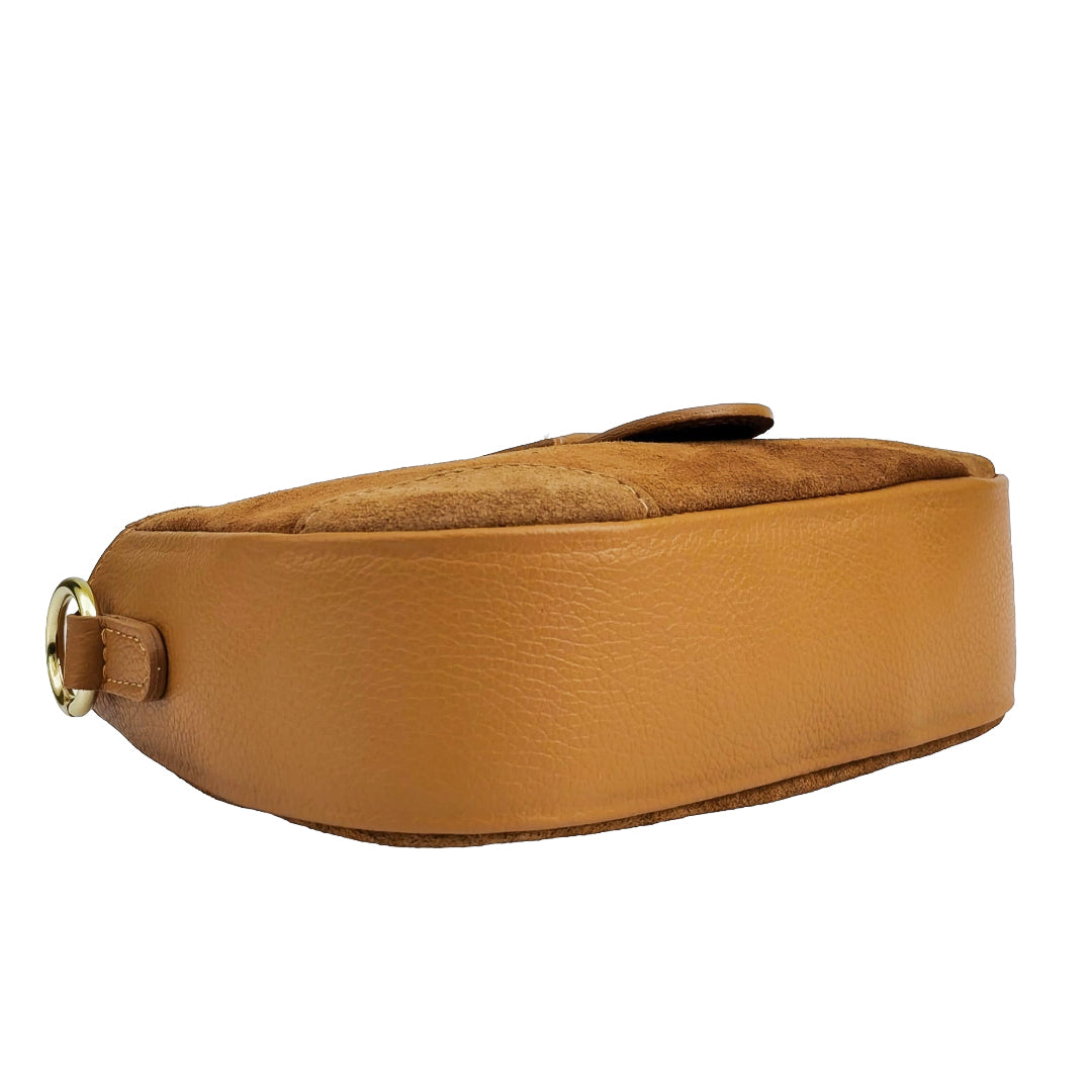 Nola Bag Camoscio E Vitello Cognac