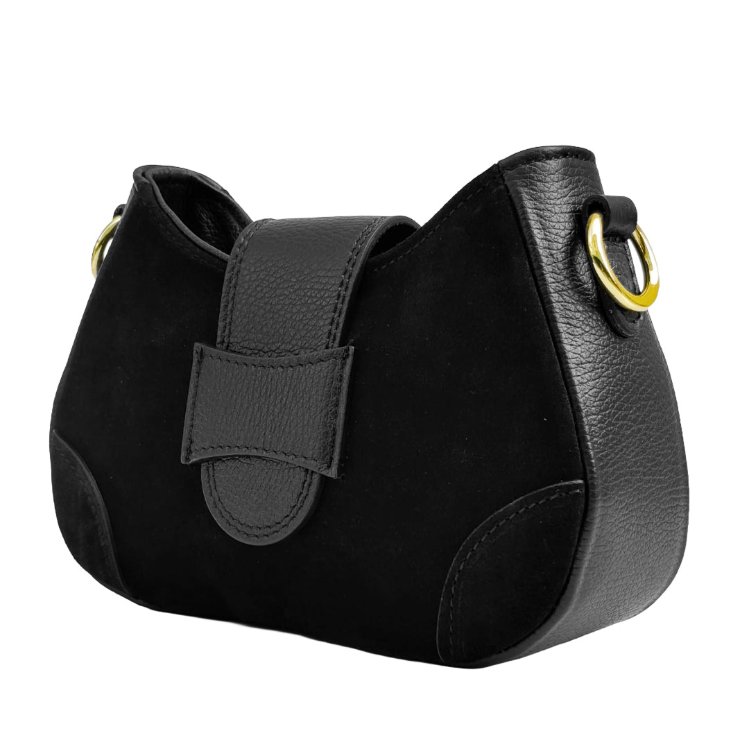 Nola Bag Camoscio E Vitello Nero